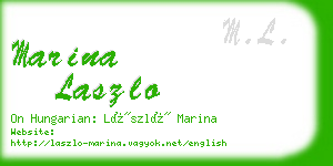 marina laszlo business card